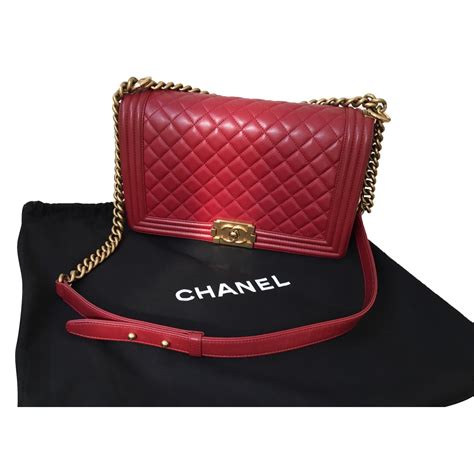 boy chanel bag red|Chanel boy bag inside.